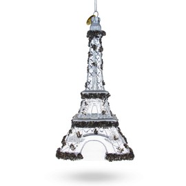 BestPysanky Eiffel Tower, Paris, France Glass Christmas Ornament