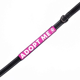 Max and Neo Leash Sleeves Adopt ME - We Donate 1 for 1 to Dog Rescues for Every Product Sold (Pink/Double)