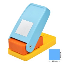 5/8 inch Square Punch Craft Lever Punch Handmade Paper Punch for Crafting Scrapbooking Cards,DIY Cards Making 0.625X0.625 inch Equilateral Square Color by Random