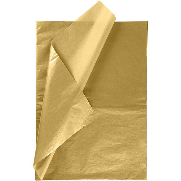 RUSPEPA Gift Wrapping Tissue Paper - Metallic Gold Tissue Paper