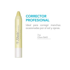 Corrector Profesional Amarillo Ideal para corregir manchas ocasionadas por el sol, ojeras e imperfecciones, de Sheló NABEL