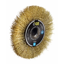 Fartools Precision Brush Brass Wire 0.3mm 120mm - L 20mm Plus 4 Spacers for Removing Wood, Metal or Stone