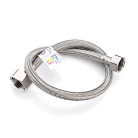 Home Range 1x 500mm WRAS Approved 3/4" x 3/4" |2 Lengths| BSP Flexible Connector Pipe, 304 Stainless Steel Braided Hose, 10 Bar Pressure, 90°C Temperature, Durable for Kitchens, Bathrooms, Boiler