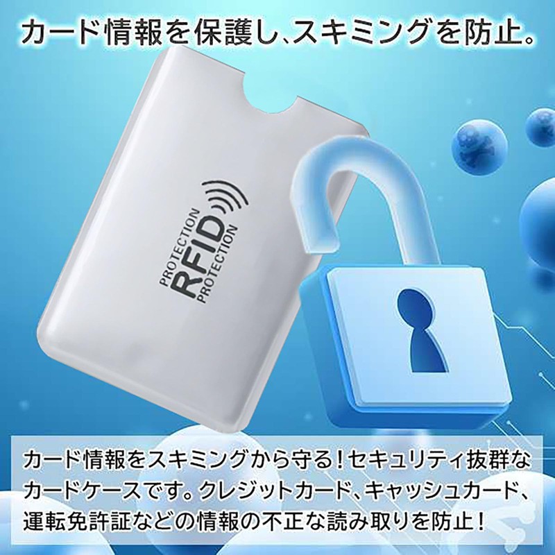 VmanKu Anti-Skimming Card Case, 5 Cards, IC Cards, Magnetic Protection,