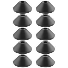 SG Store 10pcs M6 Toilet Bolt Rubber Washers for Toilet Seat Hinge Fitting Replacement 25mmx10mmx10mm Toilet Tank Screws Conical Non Slip Washers Black