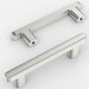 Amerdeco 10 Pack Brushed Satin Nickel Cabinet Pulls 3 Inch(76mm)