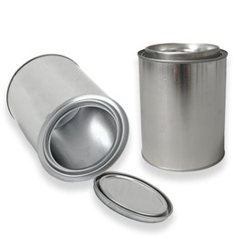 2 Pack Empty Metal Paint Cans with Lids,Paint Storage Containers for Leftover Paint,Empty Pint Paint Cans with Lids for DIY and Paint Storage and More