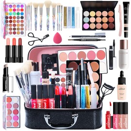Pure Vie Set De Maquillaje Navideño Todo En Uno Paquete Básico De Cosméticos Que Incluye Paleta De Sombras De Ojos, Labial, Corrector, Rubor, Máscara