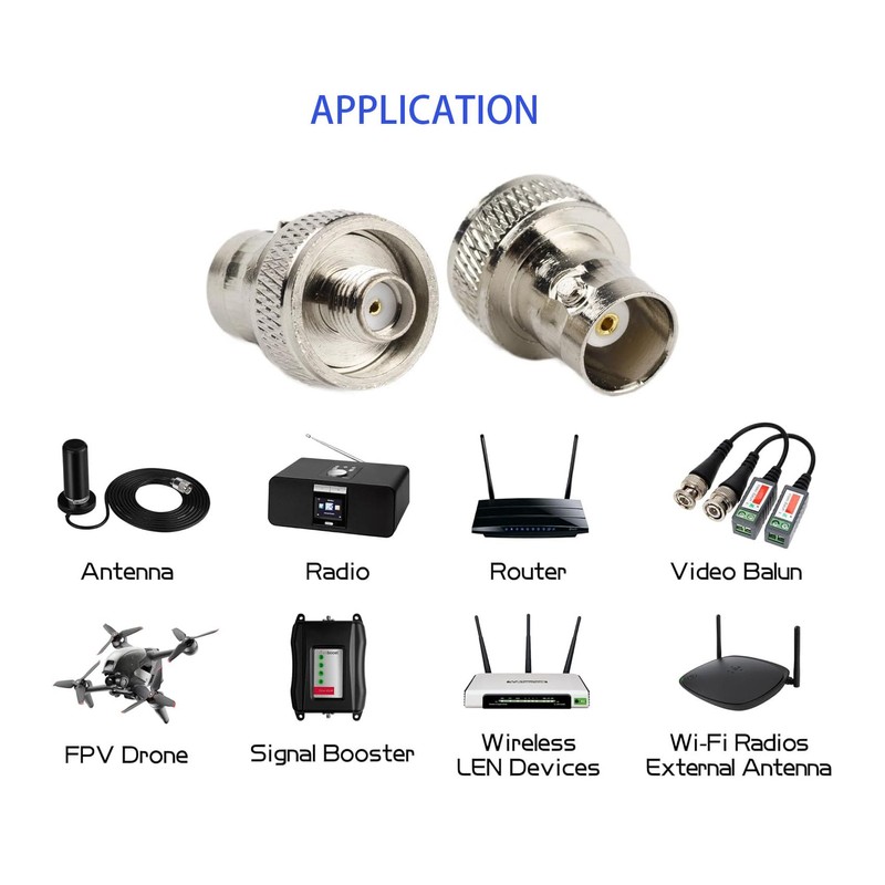 DHT Electronics 2pcs SMA Female to BNC Female Convert Adapter