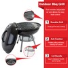 Alpine Cuisine Premium 14" Charcoal BBQ Grill Round for Outdoor
