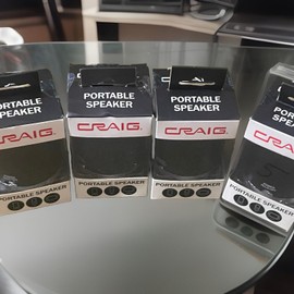 Craig Lot of 4 Craig Portable Computer Speakers USB Wired NEW CMA-3532a-BK