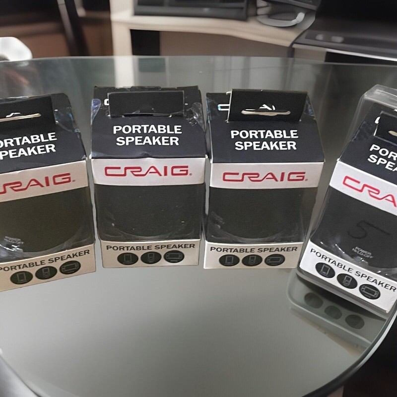 Craig Lot of 4 Craig Portable Computer Speakers USB Wired