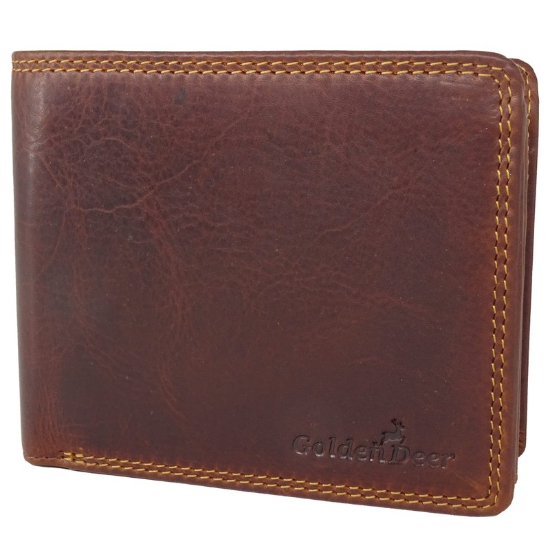 Golden Deer ® Leather Wallet with Chain for Men with