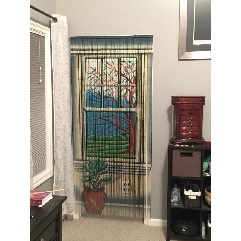 ABeadedCurtain - Window View Beaded Curtain 125 Strands (+Hanging Hardware)