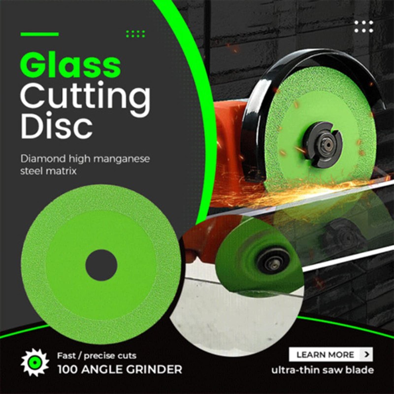 Heeke 3Pack 100mm Glass Cutting Discs - 1mm Ultra-Thin Diamond