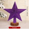 YYCRAFT Glitter Star Tree Topper Christmas Decoration-8 Inch,Purple