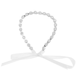 SAFIGLE Bridal Hair Accessories Floral Headband for Women Elegant Wedding Hair Vine with Rhinestones Headpiece for Bride Special Day