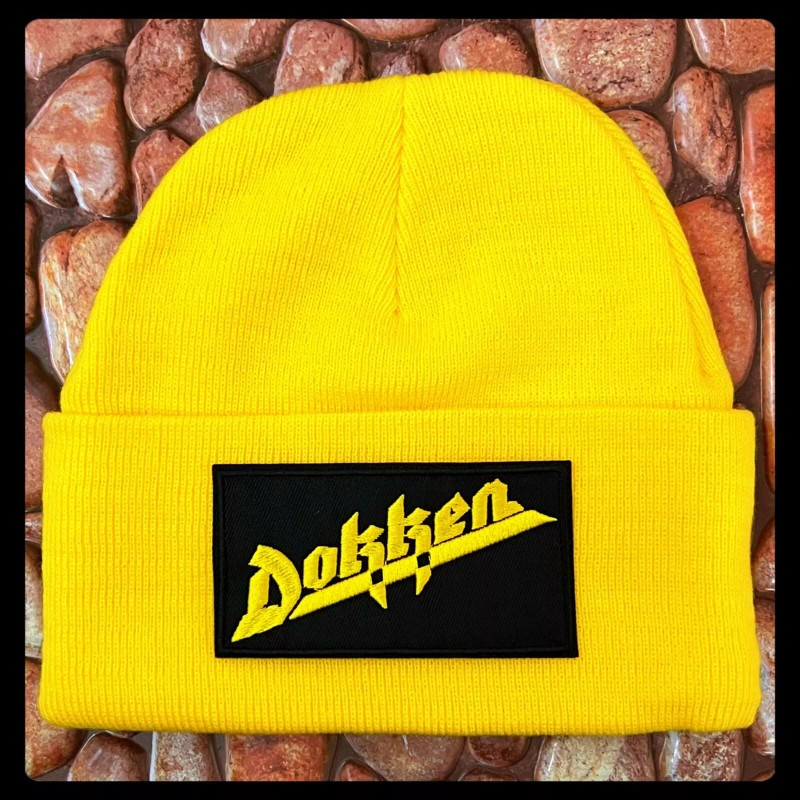 DOKKEN BLACK BEANIE PATCHED ( SCROLL FOR OTHER COLORS )