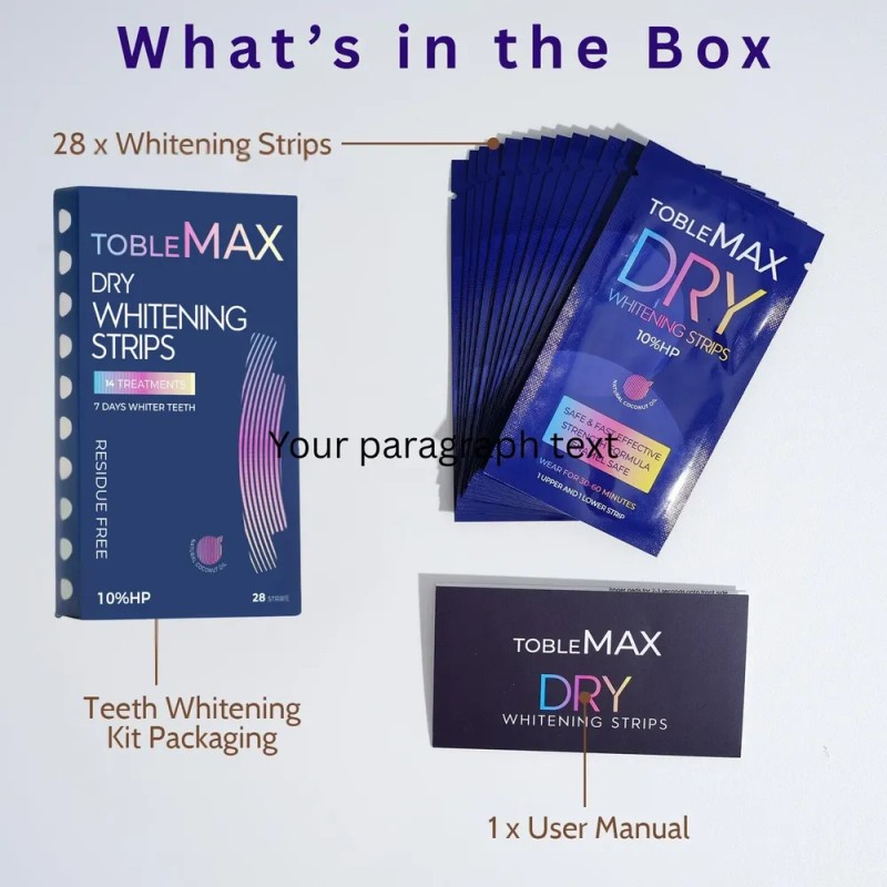 Tiras Blanqueadoras De Dientes Toblemax Con Peróxido De Hidr
