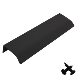 M4TEC Bar Kitchen Cabinet Door Handles Cupboards Drawers Bedroom Furniture Concealed Finger Edge Pull Handle for Wardrobe & Bedroom Cabinet Hardware Black. VD3 Series: 448 mm