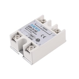 SSR-25DD Solid State Relay DC to DC (Input 3-32V DC Output 5-60V DC) with Heat Sink, 25A