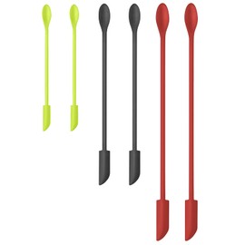 Makeup Spatula 6Pcs, Silicone Spatula Set Mini Small Spatula for food Bottle Beauty Spatula Tiny Lotion Jar Scraper to Get Last of Makeup Out（Multicolor)