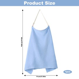 Breastfeeding Cover, Nursing Cover for Baby, Baby Nursing Cover with Gauze Adjustable Strap Breathable Breastfeeding Cover for Baby Breastfeeding & Pumping(Blue)