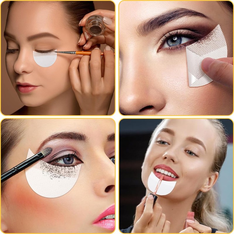 Pack of 100 eyeshadow protector pads, eye shadow stencils, eyelid