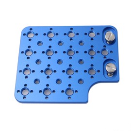 HangTon Camera Cheese Plate Side Mounting for ARRI Alexa Mini LF Teradek Vaxis Rig Wireless Receiver Follow Focus Motor with 3/8" 1/4" Thread (Blue)