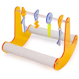 HappyBird Rock'n Roll Rocker - X-Large | Acrylic Swing, Therapeutic Perches, Fun for African Greys etc.