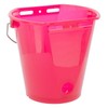 Kerbl Drinking bucket (livestock drinking bucket), pink, transparent, with scale,