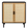Finnhomy Sideboard Buffet Cabinet, Kitchen Storage Sideboard with Rattan Decorated