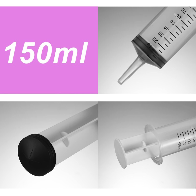 2 Pack 150ml Large Syringes Big Syringes, Large Garden Syringe