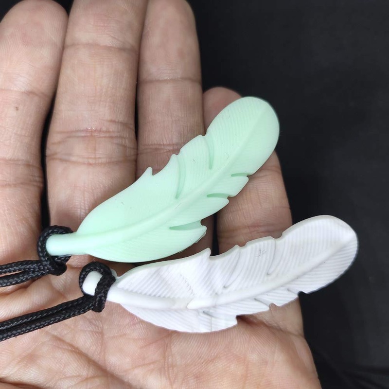 Sensory Chew Necklaces - Creative Feather Pendant Chains for Canada