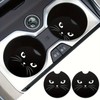 Car Coasters, Cartoon Cat Pattern Waterproof Car Cup Mat, Car