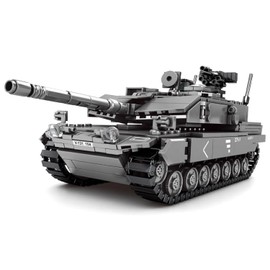 Auspcers Technik Tank Building Blocks Model, 898 Pieces Military Leopard 2A7 Tank Model Kit, Military Tank Building Blocks Construction Toy Compatible with Large Brands