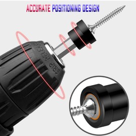 5pcs Premium Magnetic Drywall Screw Setter - PH2 Bits for Plasterboard Sheetrock Screw 1/4" Hex Shank Positioning Bit Batch Head with 60mm Extension Socket Drill Bit Holder