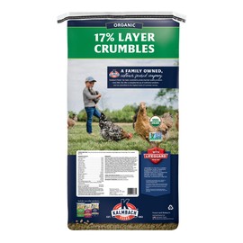 Kalmbach Feeds 17% Organic Crumbles Feed for Layer Chickens, 50 lb Bag