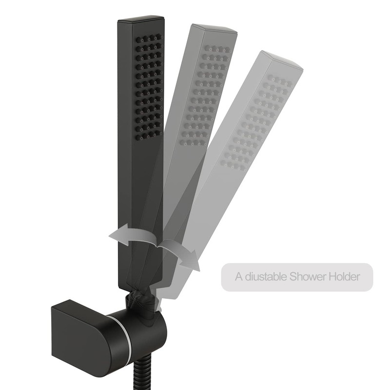 Gaosin Brass Handheld Shower High Pressure Single Function Black Hand