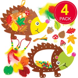 Baker Ross Dream Catcher Craft Sets "Hedgehog" (pack of 4) - Arts and Crafts for Kids