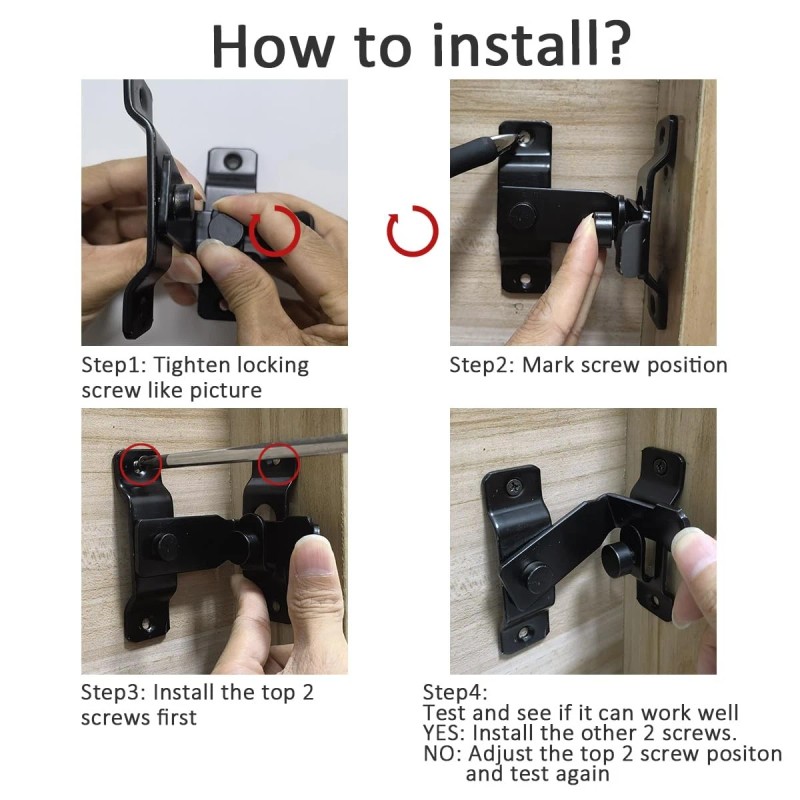 Jqk Flip Door Latch, 90 Degree Heavy Duty Stainless Steel