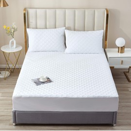 Elif Twin XL Extra Long Mattress Protector, 100% Waterproof, Quilted Cover Pad, Deep Pocket, Soft&Comfortable, Breathable, Hypoallergenic, Vinly Free, Twin XL