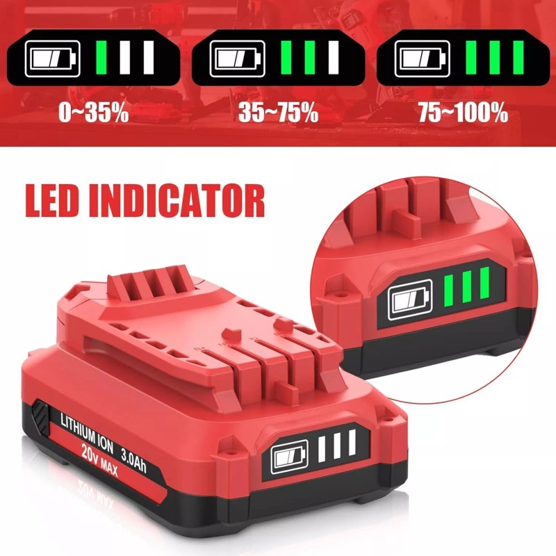 For Craftsman 2PACK 20Volt For Craftsman V20 2.0Ah Li-ion Battery