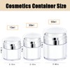 50ml Round Airless Pump Cream Container, Refillable Dispenser Cream Empty