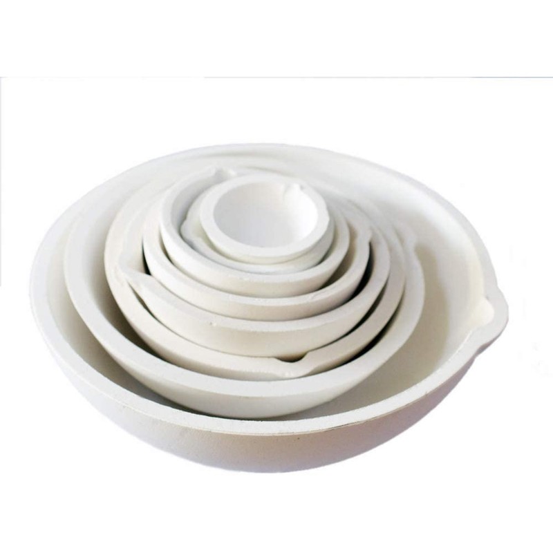 LLF Ceramic Crucible Dish Oven Melt Casting Refinement Gold Silver