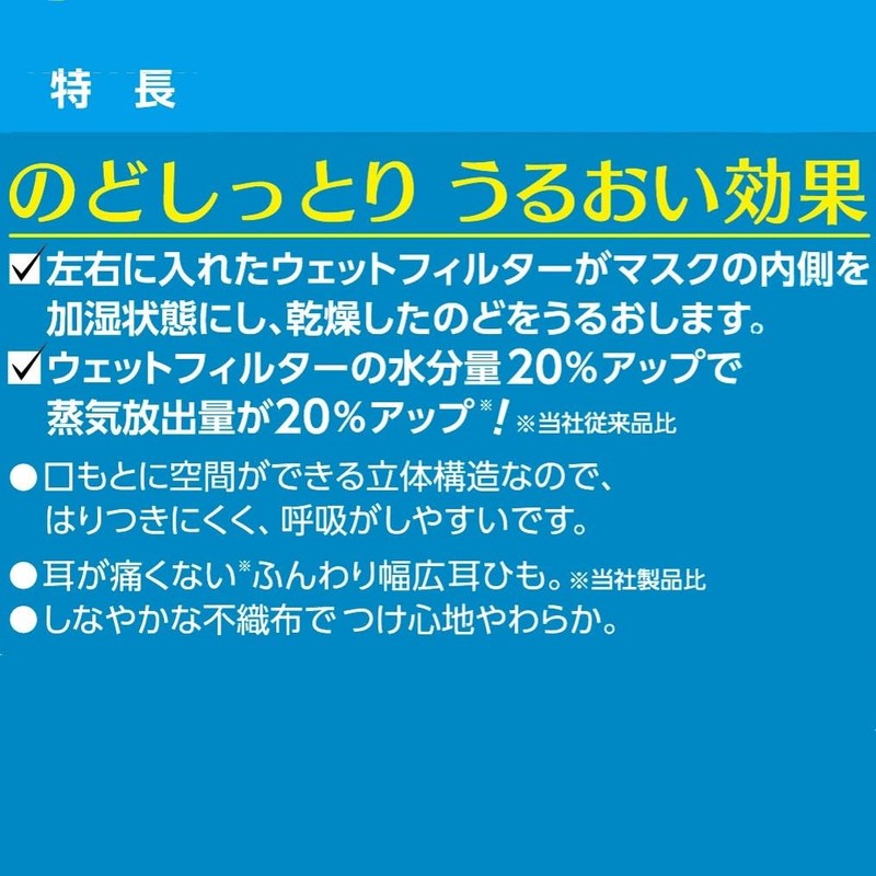 [快適ガード] のど潤いぬれマスク 無香タイプ ふつうサイズ 15セット入