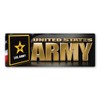 Army Chrome Bumper Strip Magnet by Magnet America Is 2.875"