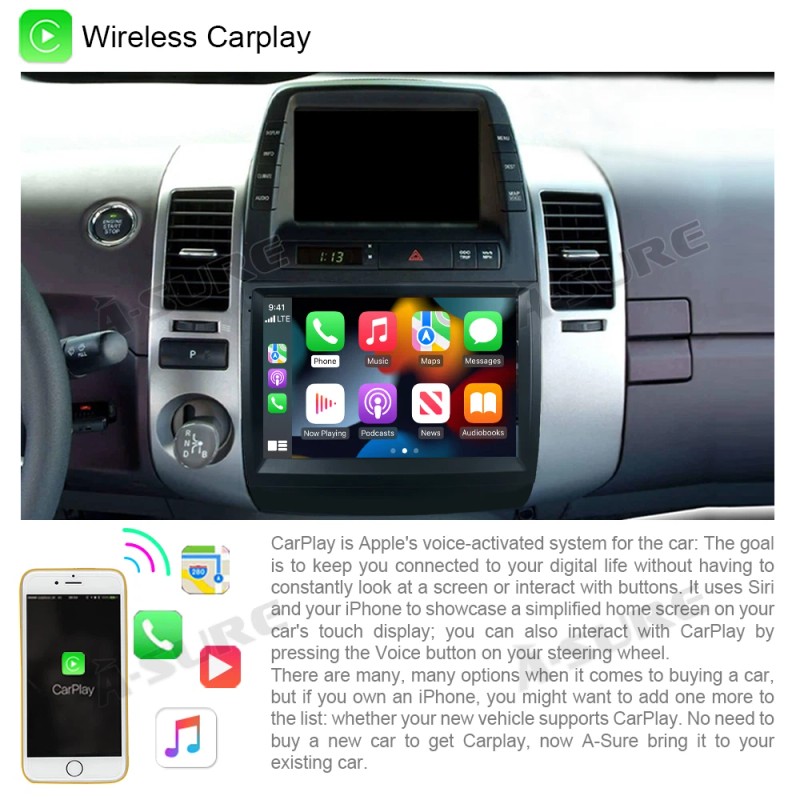 ASURE for Toyota Prius 2004-2009 Android 13 Car Radio Stereo