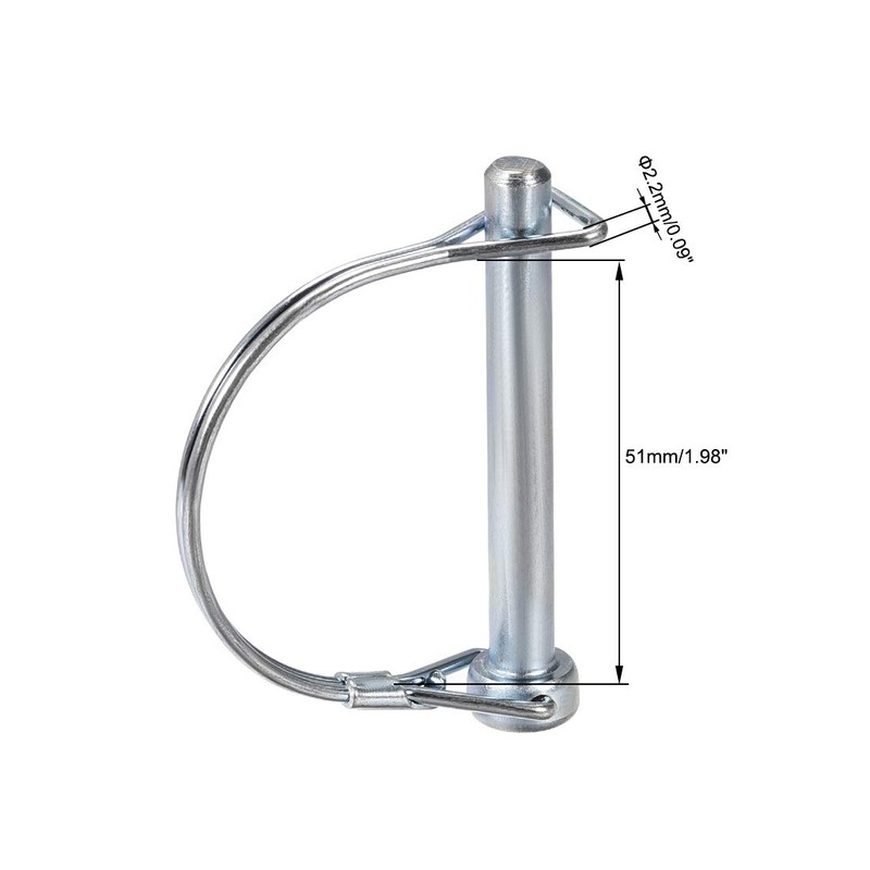 sourcing map Wave Locking Pin for Farm Trailer Lawn Garden