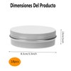 Pack of 18 Aluminum Tin Jars,Round 100ML Aluminum Tin Jars
